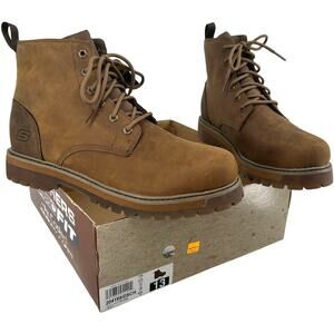 Skechers Work Mens 11 Brown Leather Puncture Resistant Boots 77143W EH Rated Skechers Men main image 3